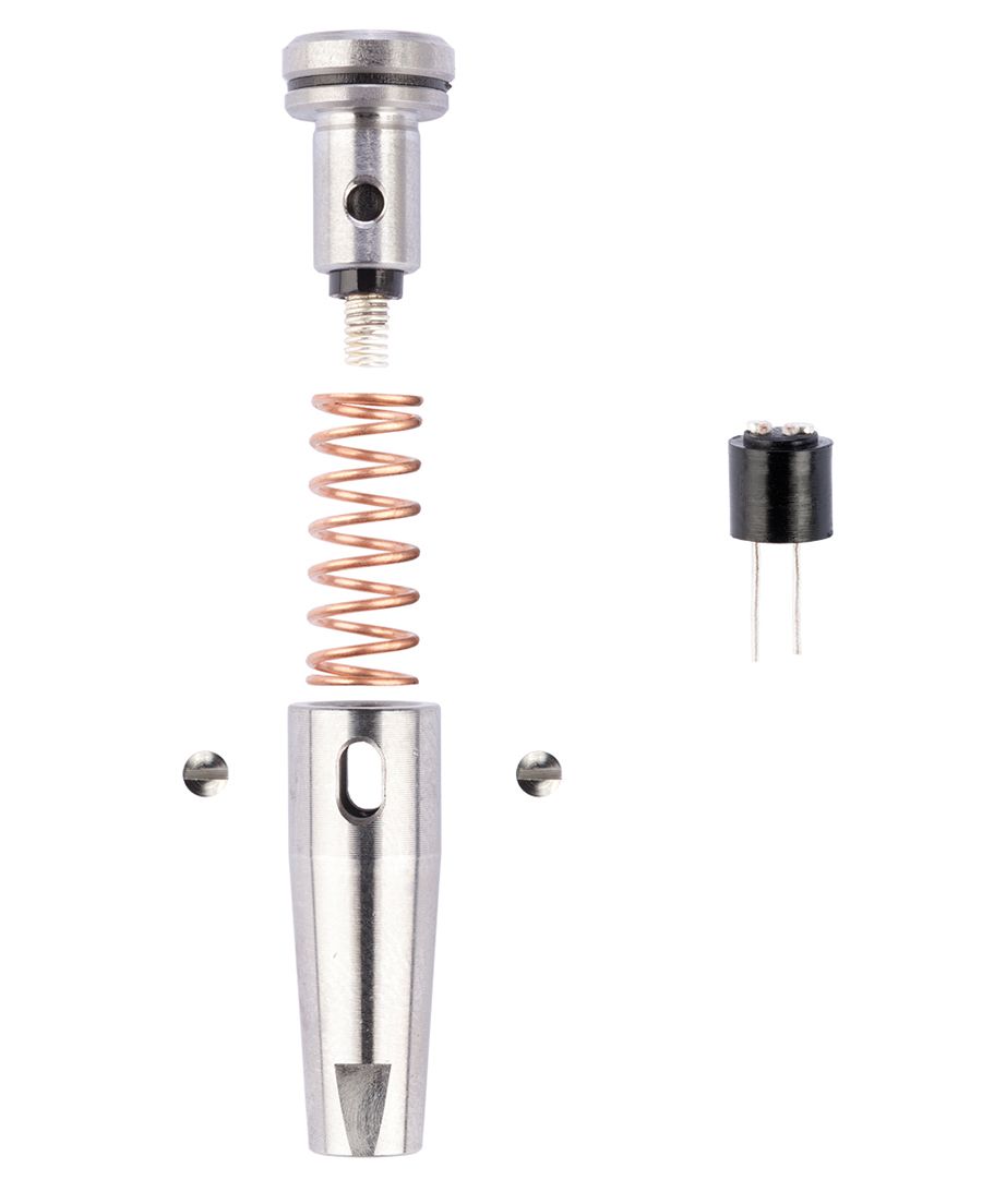 Komplett pbt hegy: Tip, barrel, pressure spring, two grub screws and blade wire